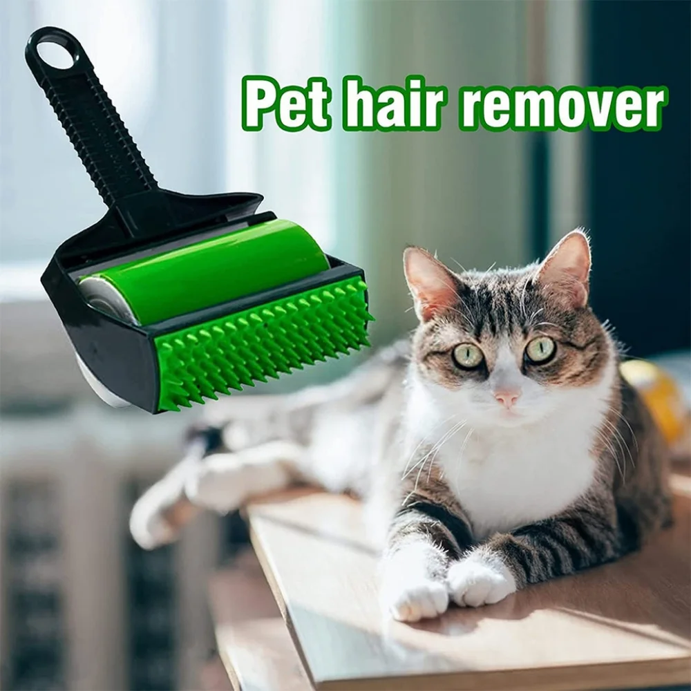 Pet hair removal and lint green
